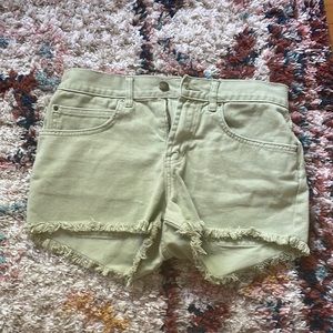 Billabong green Jean shorts size 28
